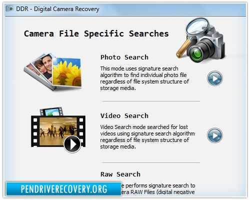 Digital Camera Data Recovery Software Screenshot