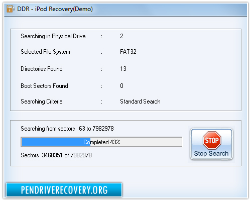 iPod Data Recovery Software Screenshot