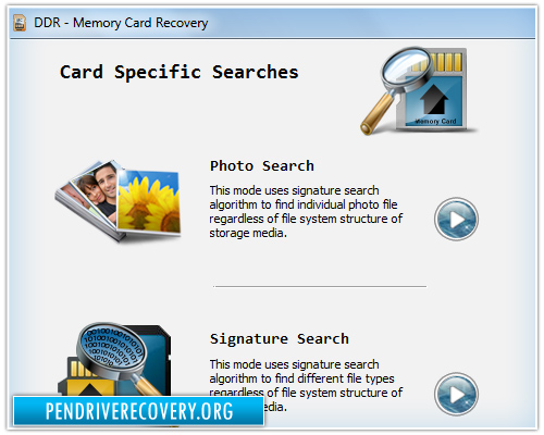 Memory Card Data Recovery Software Screenshot