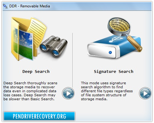 Removable Media Data Recovery Software Screenshot