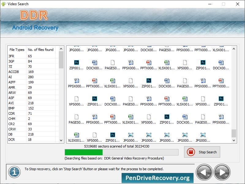 Screenshot of Android Photos Recovery 5.4.3.2