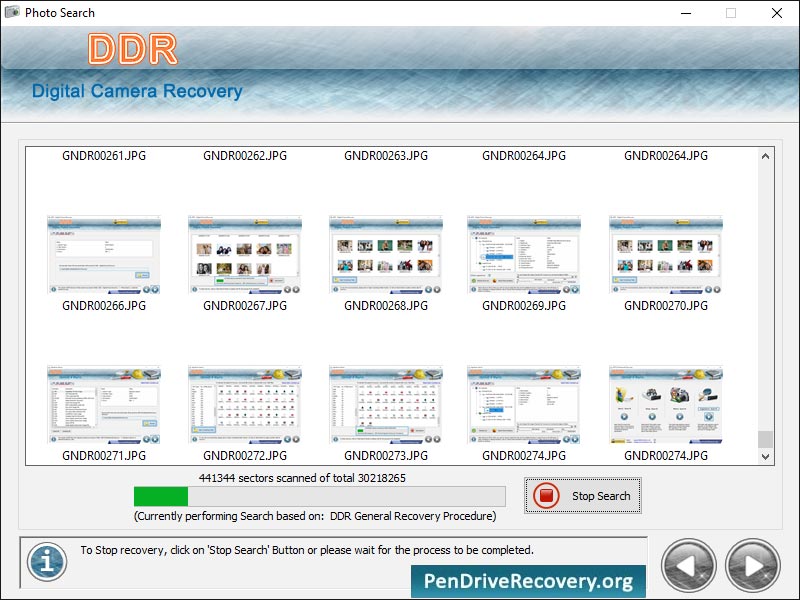 Screenshot of Camera Recovery Software 5.4.6.2