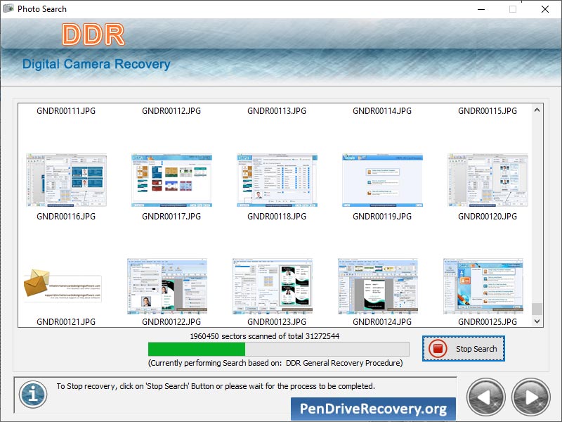 Camera Photo Recovery Software Screenshot