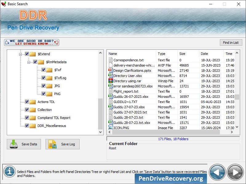 Screenshot of Pen Drive Recovery